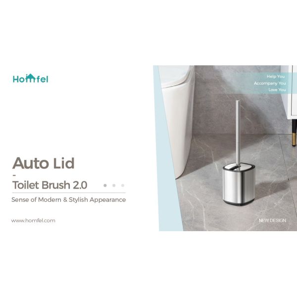 Fashion Steel Toilet Cleaning Brush And Holder With Contemporary Design