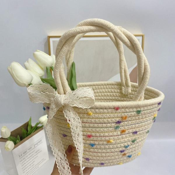 Straw Tote Bag for Women Handwoven Cotton Straw Shoulder Bag Crochet Tassel Beach Bohemian Purse for Women
