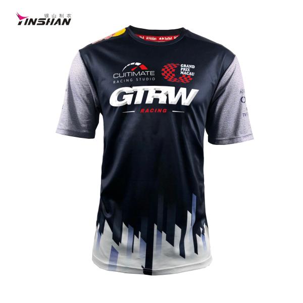 Logotipo personalizado de tecido de malha camiseta esportiva masculina para sessões de treino confortáveis