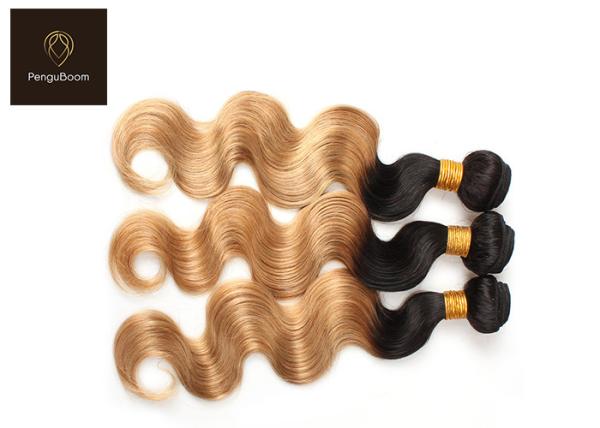 Skin Friendly 100g 1b27 Ombre Blonde Bundles , Ombre Body Wave Bundles