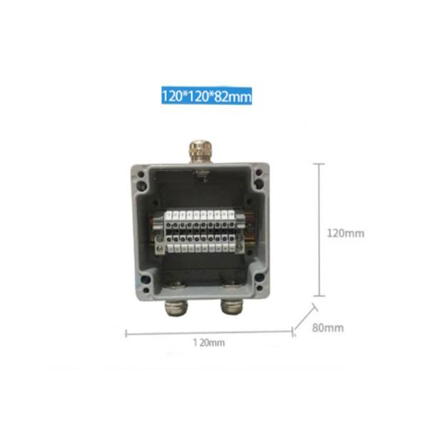 3 Ways Waterproof Aluminum Distribution Junction Box with UK2.5B Din Rail Terminal Blocks 120*120*82mm