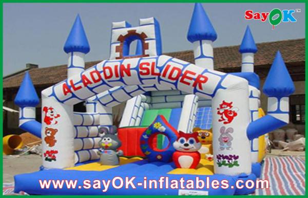 Castelo Bouncy dos jaques de salto do PVC o grande caçoa a cidade inflável do divertimento da praia