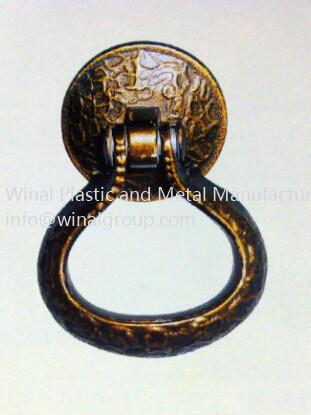Rope pattern antique bronze cabinet pull ring handle,L58mm*W47mm,drawer pull ring,OEM.