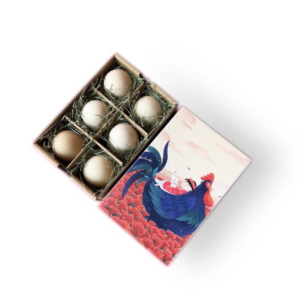 Folders Custom Corrugated Cardboard Egg Paper Box Brown CMYK With Divider