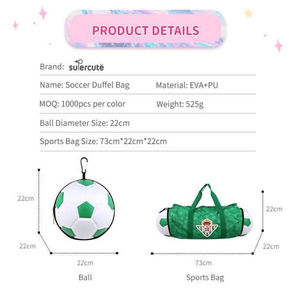 OEM ODM Gym Bag Soccer Storage Bag Luggage Bag Soccer Ball Design