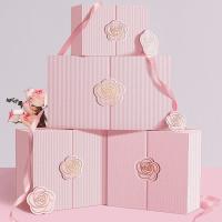 Fermeture magnétique Carton rigide de luxe sur mesure 2 Deux pièces côté ouvert boîte cadeau double porte Boîte d'emballage de levage