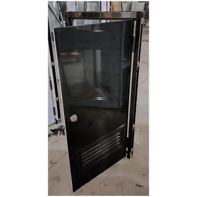 Security Exterior Steel Fire Door With Window Front Main Door For Home
