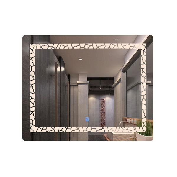 Touch Sensor Wall Mounted LED Mirror Rectangle shape 4mm thickness