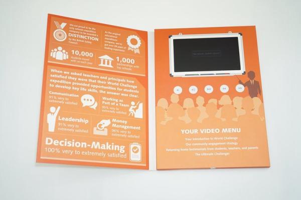 4.3 Inch Professional Lcd Video Brochure Card For Opening Ceremonies , Company Introduction 800*480 4GB