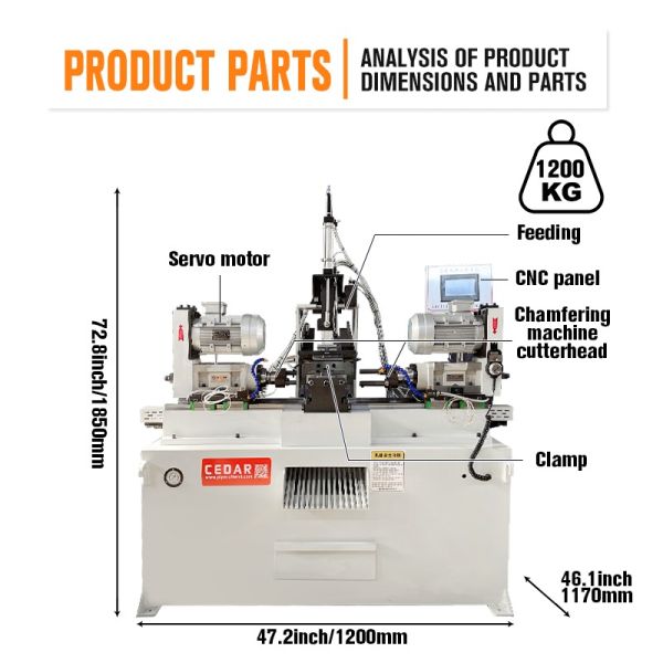 80 Series Double-head Chamfering Machine Automatic Feeding High-precision Pipe and bar Chamfering Machine