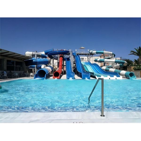 ODM Наружные детские игровые площадки оборудование игрового дома водяной горка из стекловолокна для детей