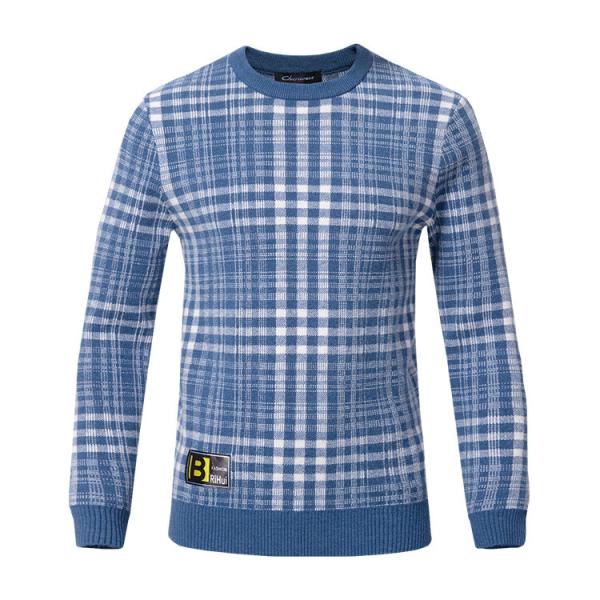 Breathable Mens Knit Pullover Sweater Round Neck For Autumn / Winter