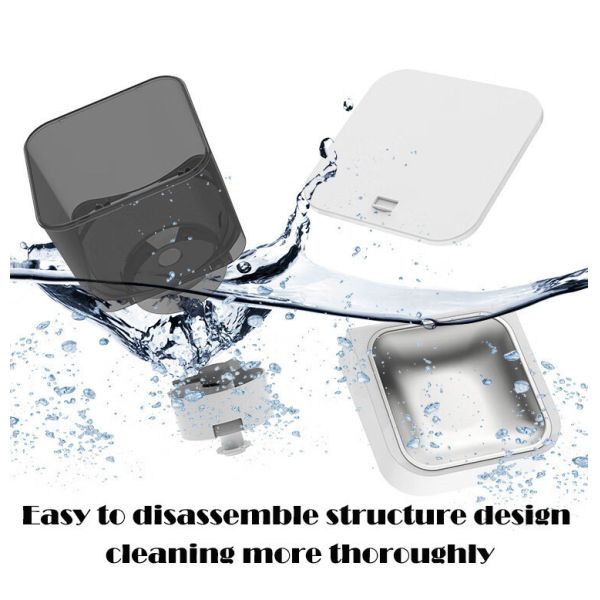 White ABS Material 4L Cat Food Dispenser with Lock Lid and Timed Pet Feeder Control