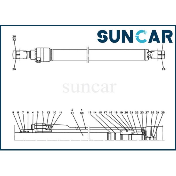LQ01V00038R300 Kobelco Arm Seal Kit SK260-9 SK260 Excavator Hydraulic Cylinder Service Kit
