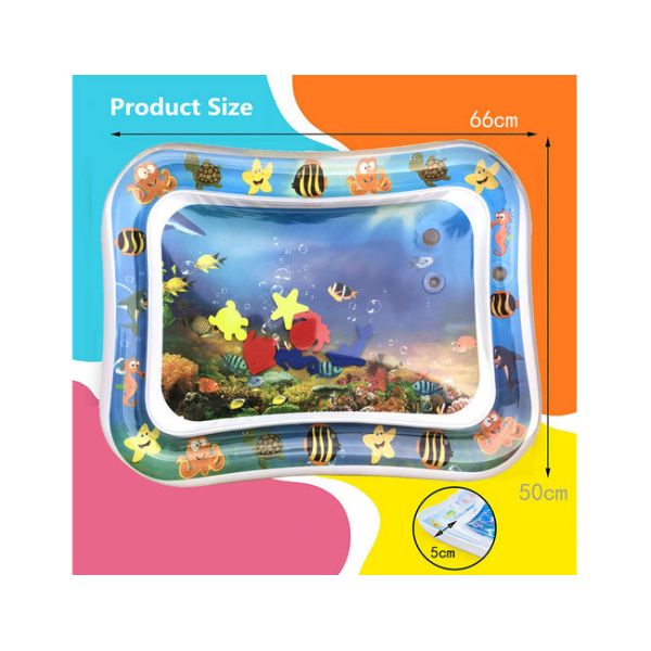 Eco Friendly Inflatable Baby Water Mat With Marine Animal EVA Float Toys