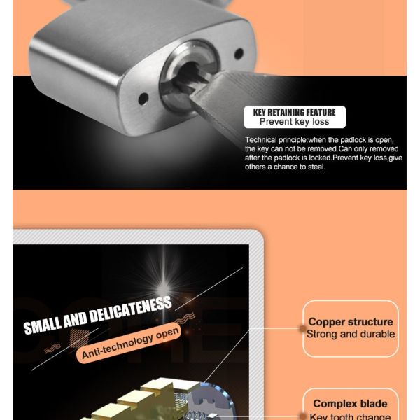 38mm Shackle Anodized Safety Padlock Lockout With Master Key Retaining