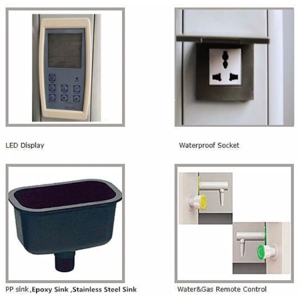 220V Laboratory Fume Hood Steel Glass Window Fume Cupboard Chemistry 300kg