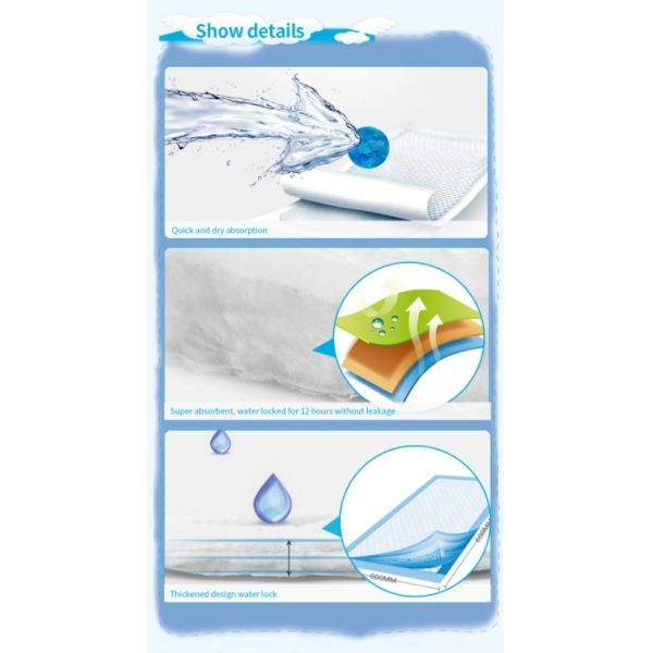 Soft Elastic Waist Band Adsorbing Quickly Disposable Baby Diaper