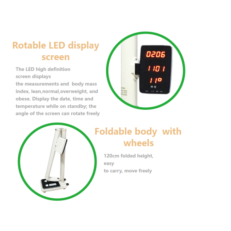 Foldable Body BMI Weighing Scale for Accurate Weight and Height Measurement N.W. 20kg