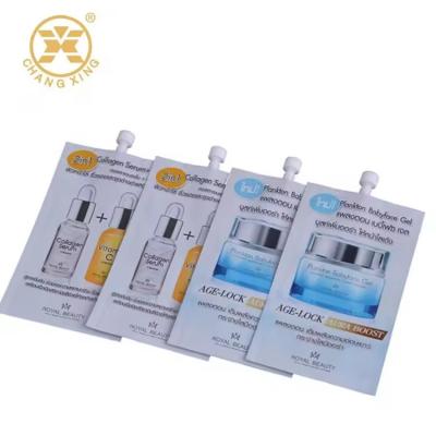 Gravure VMPET Saco plástico de qualidade cosmética com boca para cuidados com a pele Creme Loção de mão Sabão Protetor solar Sacos de embalagem
