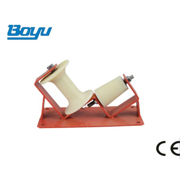 Bundled Conductor Cable Laying Rollers , Nylon 12 Tandem Sheave Stringing Block Wellhead Pulley