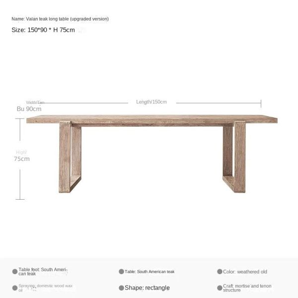 Nordic Modern Round And Rectangle Teak Outdoor Dining Table And Chairs For 10 Person