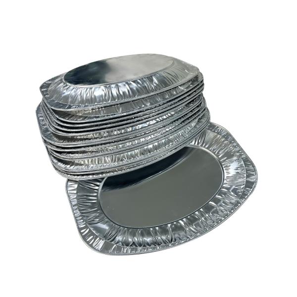 Grand récipient de torréfaction de qualité alimentaire à usage unique en aluminium ovale plateau de dinde pour BBQ