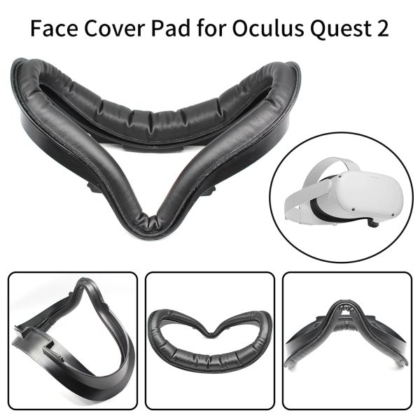 For Oculus Quest 2 Replacement PU Face Pad Cushion Face Cover Bracket Protective Mat Eye Pad for Oculus Quest 2 VR Accessories