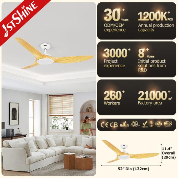 Ventilador de tecto de plástico com luz China fornecedor Modern Fandelier Smart App Control