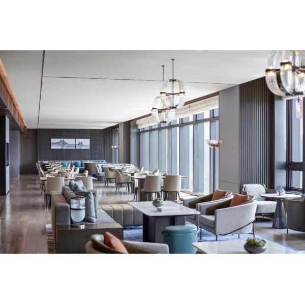 Дизайн облицовки древесины золы группы международного отеля Marriott упрощенный мебелью