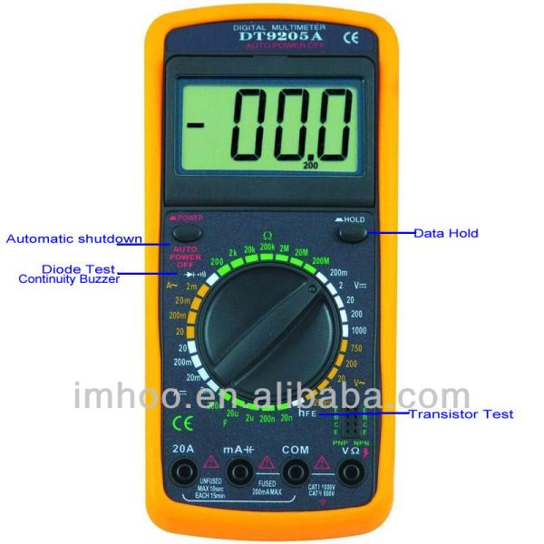 High Quality Digital Multimeter DT9205A for Sale
