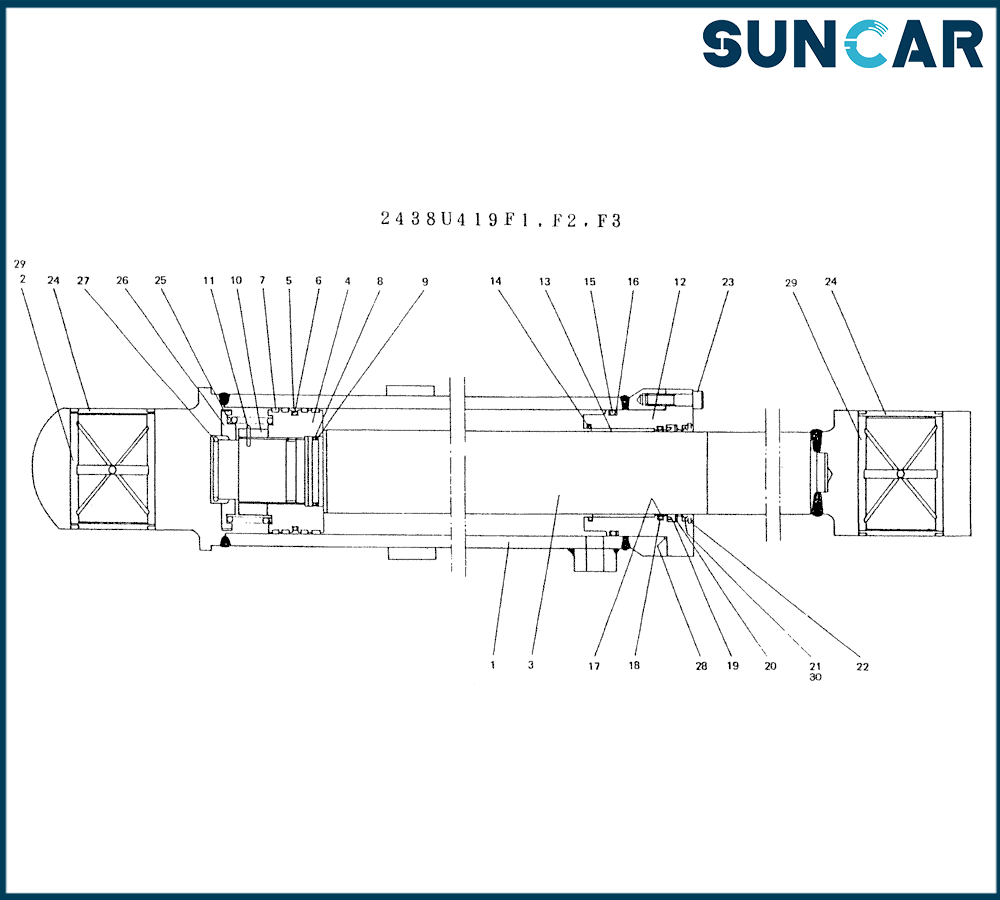 Кобелько 24038R93F1 Комплект уплотнения цилиндров для экскаваторов [SK400, K907LC, K907, SK400LC, K909LC, SK16-N2, SK16LC-N2]