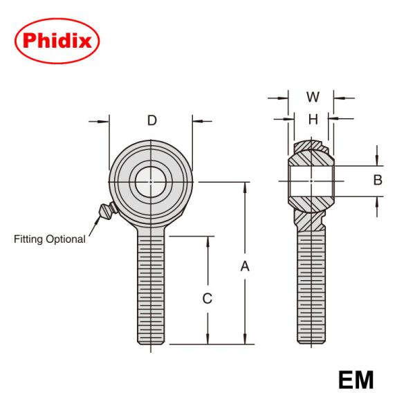 EM-M/EF-M Series Metric Rod Ends: PTFE-Lined, Corrosion-Resistant Heavy-Duty Joints for Low-Maintenance Motion Control