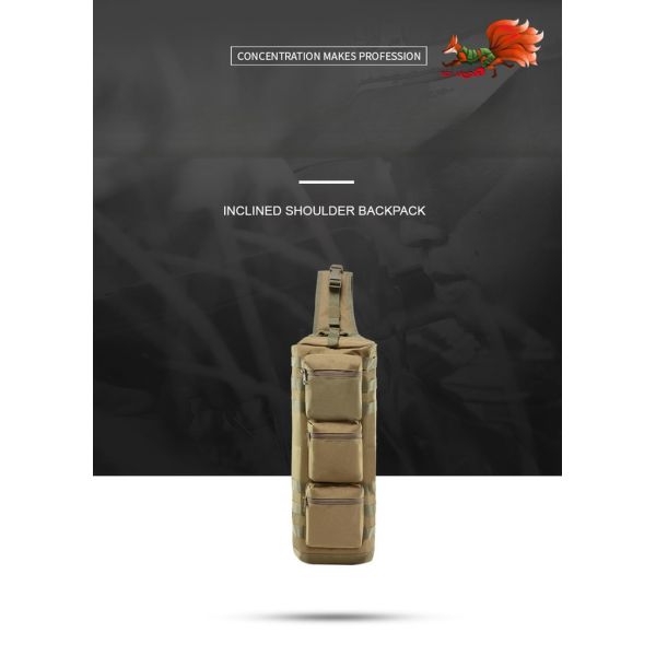 Портативная сумка из оксфордской ткани 15L 900D с 3 наружными карманами 16*16*50 см