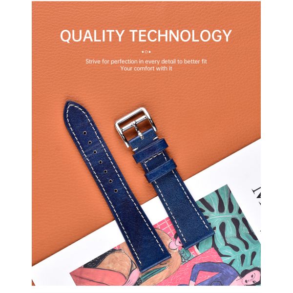 Vintage Blue Genuine Leather Strap