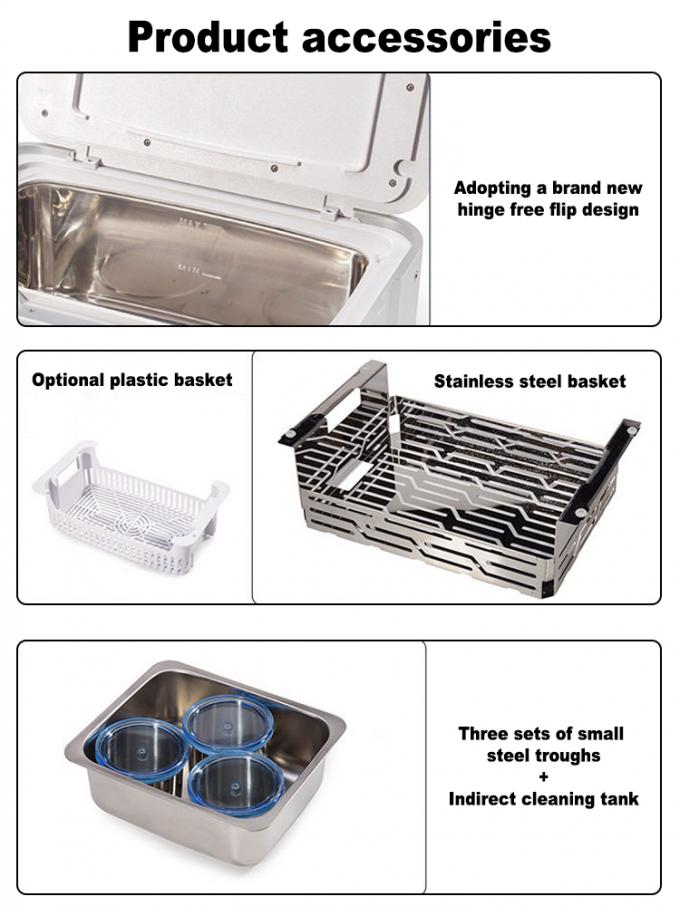 M.UL.K010 Model 470W Power 10L Capacity 35KZ Ultrasonic Frequency Ultrasonic Cleaner for Jewelry Polishing
