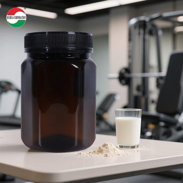 Bouteille en plastique PET étanche en noir sur mesure pour les aliments, scellée avec un joint en aluminium pour les fruits secs, collations, chocolat et miel