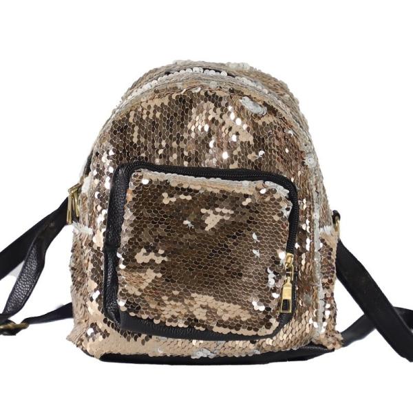 Custom Photo Glitter Sequin Backpack Trendy Travel Backpack For Sublimation Printing