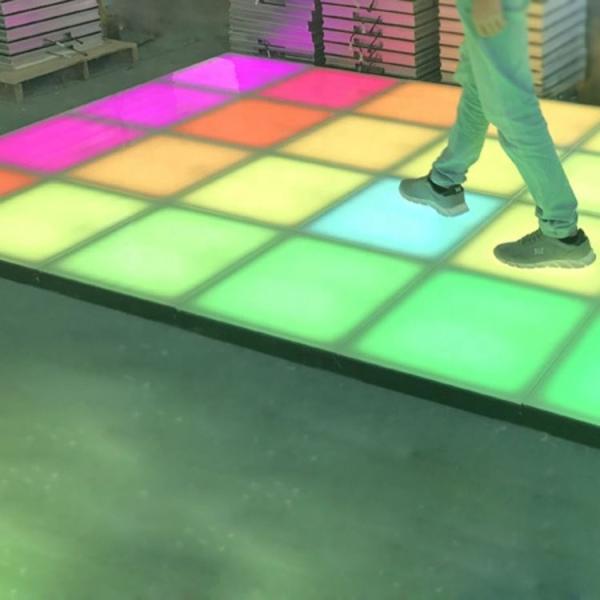 Interactive LED Dance Floor Tiles , Lightweight RGB LED Dance Floor