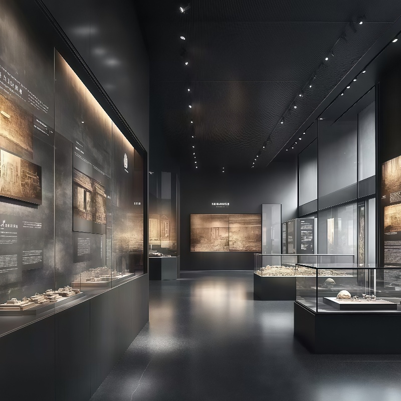 Custom Glass Case Museum Security Lock Display Cases For Artifacts