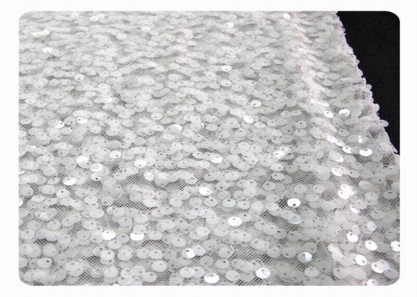Nylon &　Polyester Beaded Lace Fabric for Wedding Dress CY-XP0003
