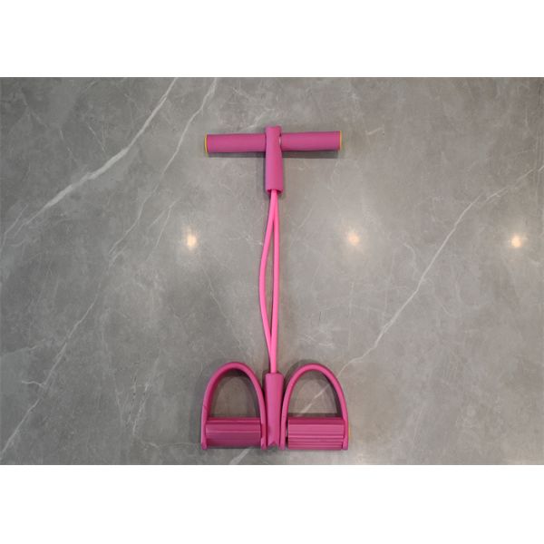Фитнес-оборудование для начинающих: розовые трубки сопротивления с педали ног для сидений