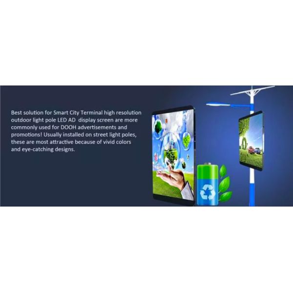Smart City Road Street Pole Led Display Billboard P2.5 P3 P4 P5 P6 P8 Outdoor