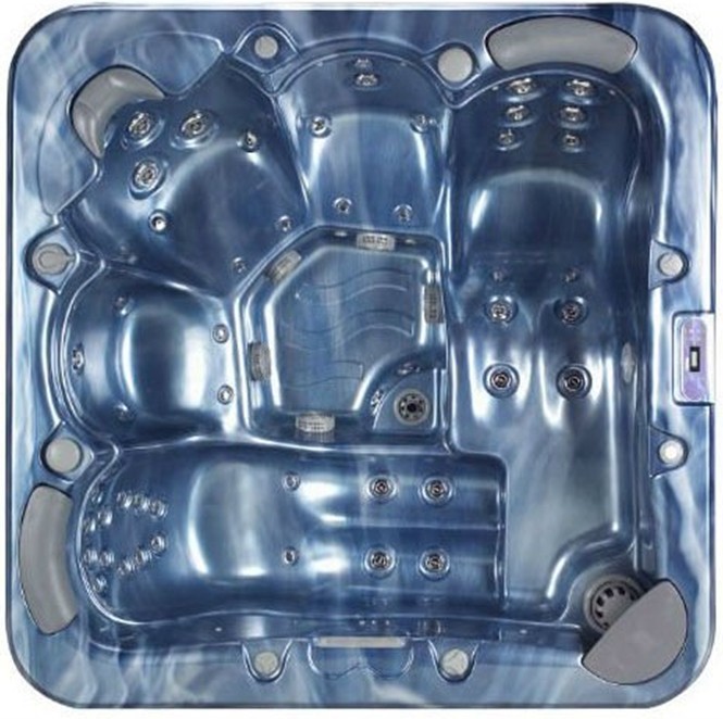 Portable FreeStanding Outdoor Bathtubs In Ocean Wave Blue With High-Grade GazeboM-370D