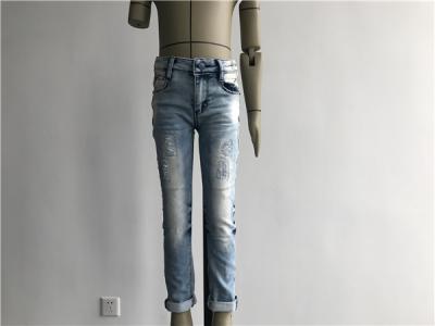 Custom Kids Denim Jeans / Stretch Denim Skinny Jeans For Boys TW 77327 TW 77328