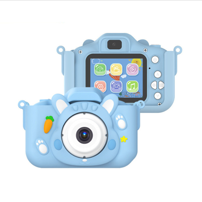 Appareil photo numérique pour enfants X11S Mini à double objectif 1080P, motif lapin de dessin animé, pour enfants