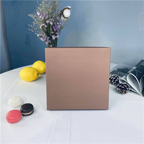 Luxury Square Brown Portable Dessert Packaging Boxes