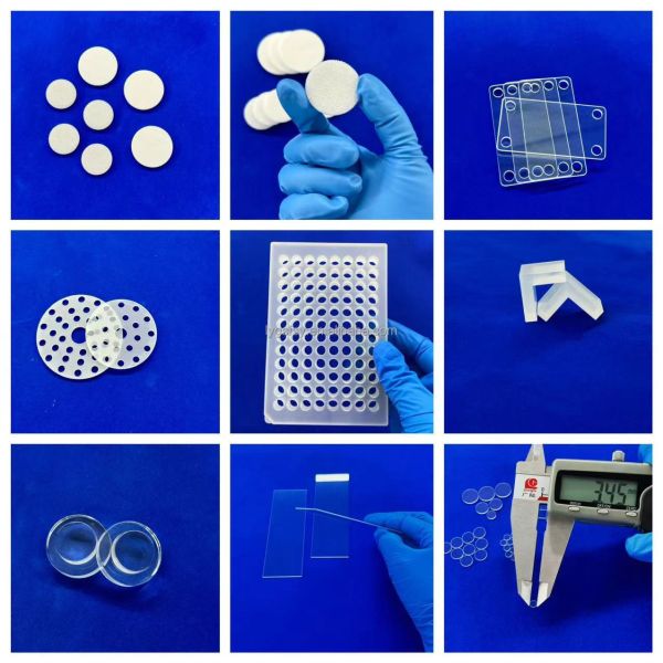 High Temperature Resistant Fused Silica Quartz Glass Plate with 92% Light Transmittance and Customizable Shapes