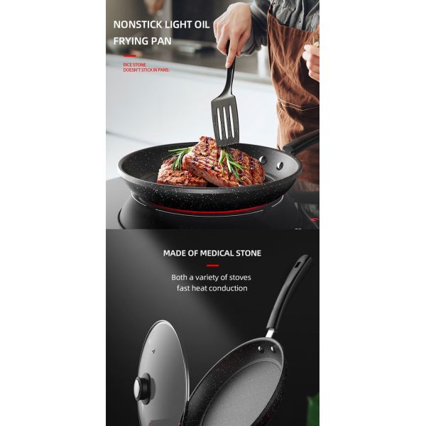 Hot Selling Cooking Kitchen Cookware Cast Iron Steak Frypan Non Stick Iron Skillet Grill Pan Induction Frying Pan