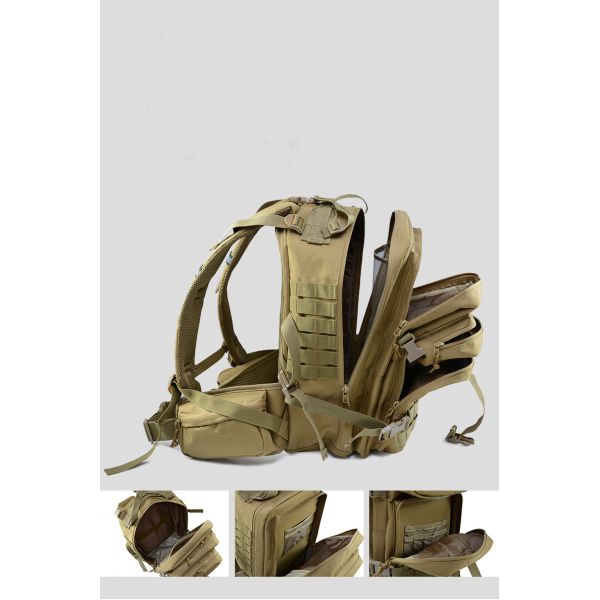 Хаки рюкзак Оксфорда TAN тактический сгущает располагаться лагерем 40L